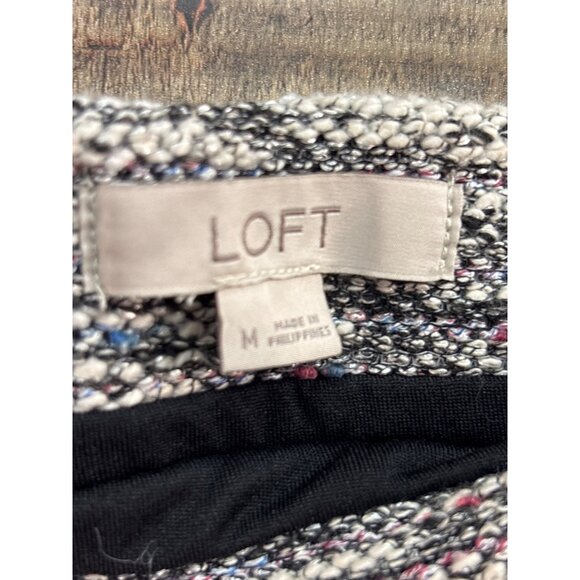 Loft Womens Tweed Skirt Size M Gray & Black - Picture 6 of 8